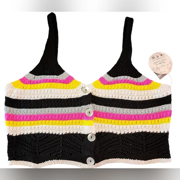 Jolie & Jay Crochet Tank Top & Shorts Set Women's XL NWT - Picture 3 of 12